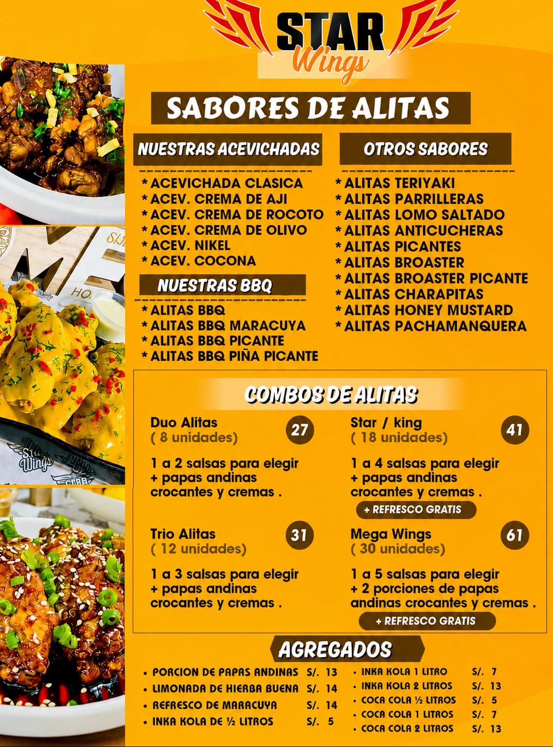 Star Wings — carta 1