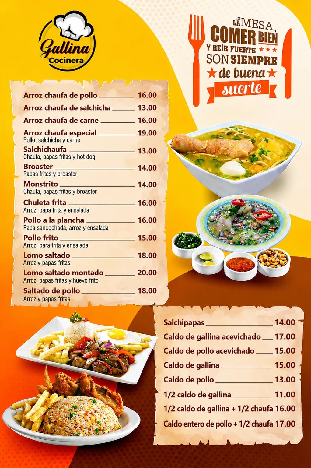 Gallina Cocinera — carta 1