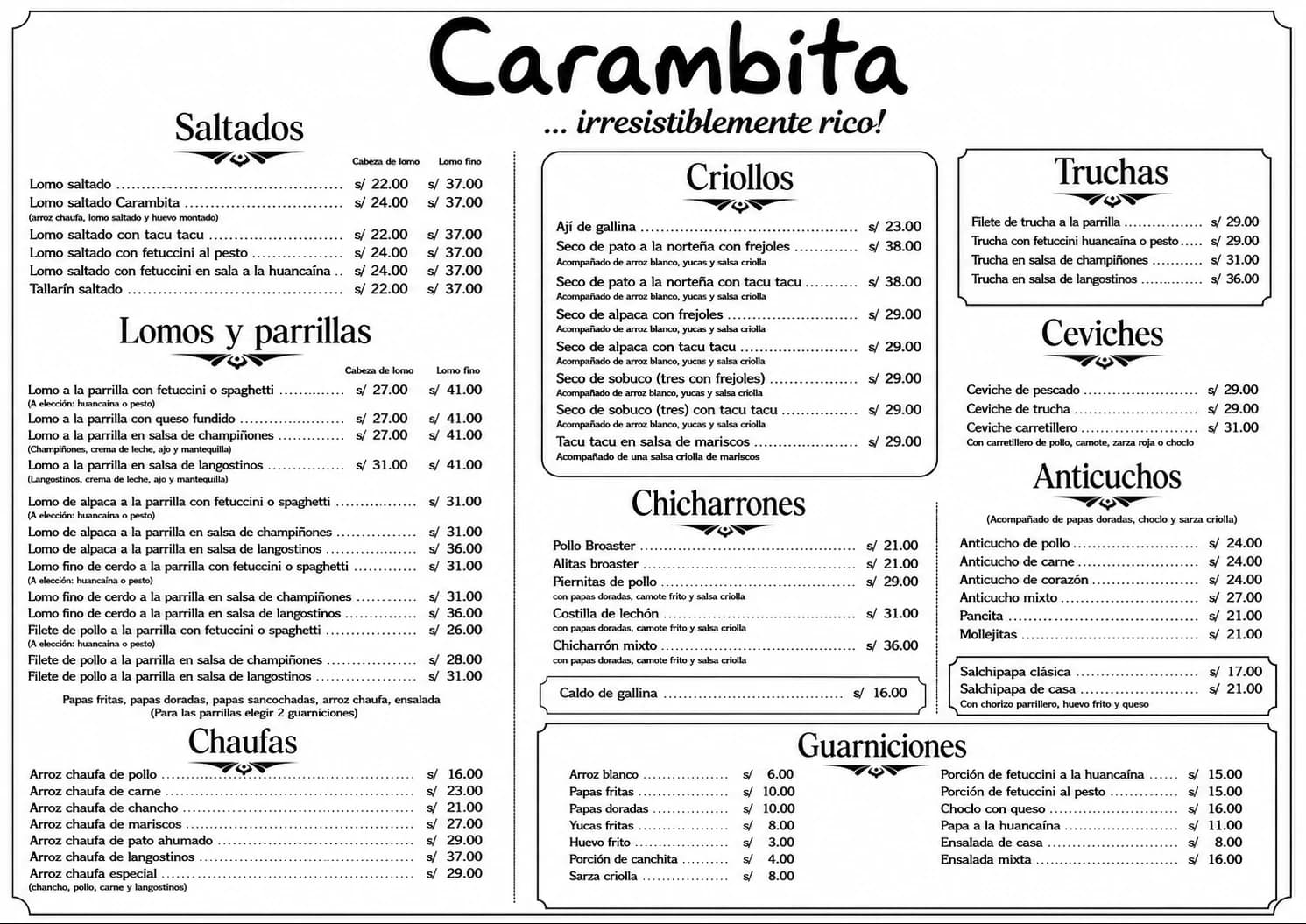Carambita — carta 1