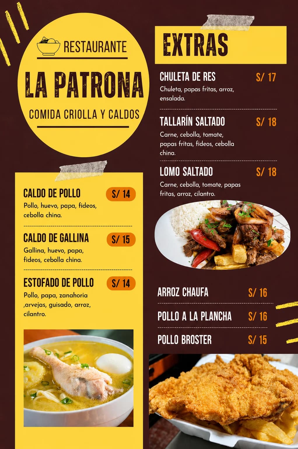 La Patrona — carta 1