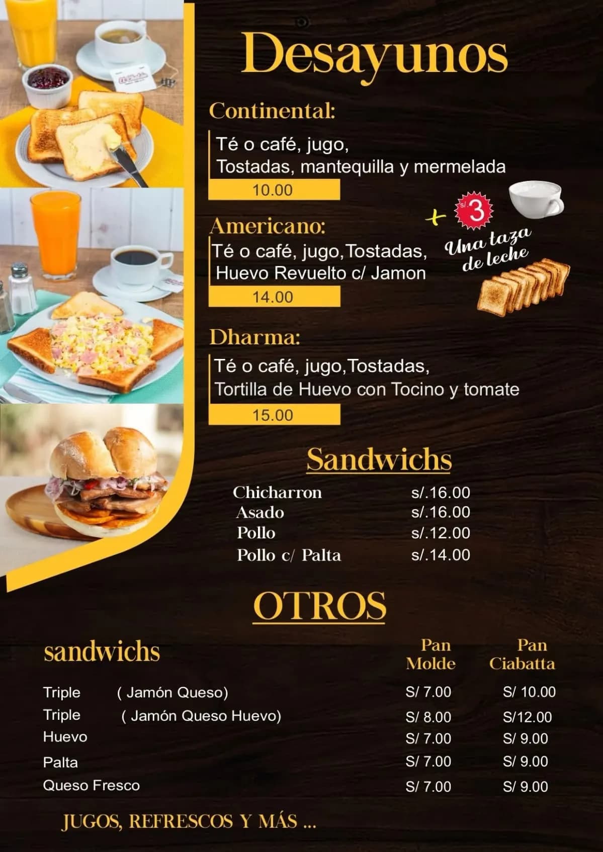 Dharma Desayuno & Jugos — carta 1